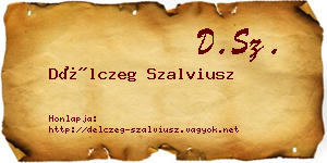 Délczeg Szalviusz névjegykártya